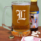 Any Initial Sports Glass Mug